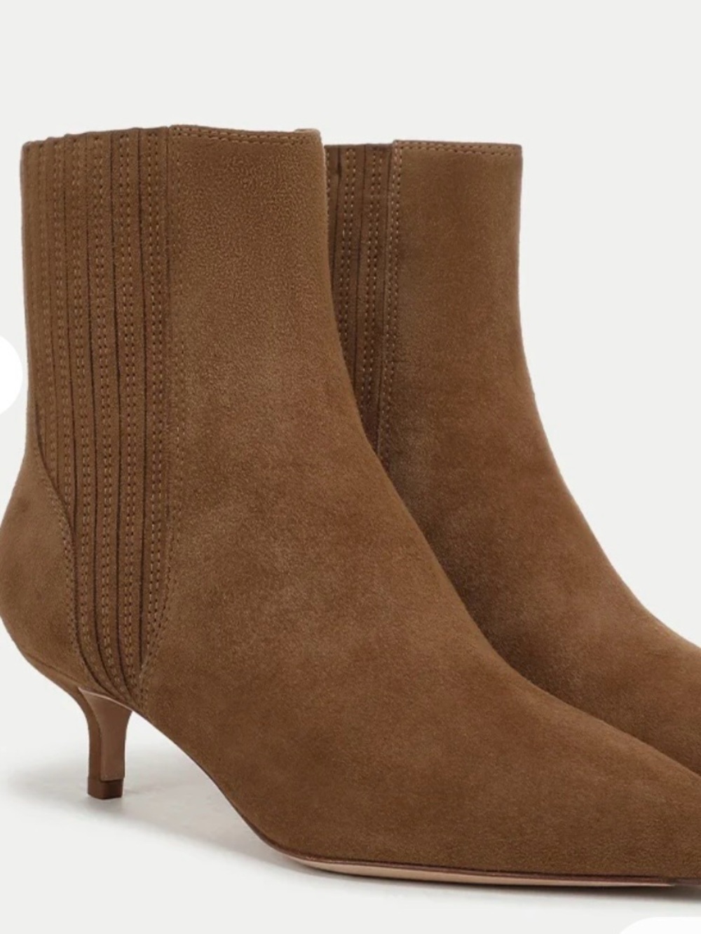 Veronica Beard Suede Ankle Booties in Hazelwood